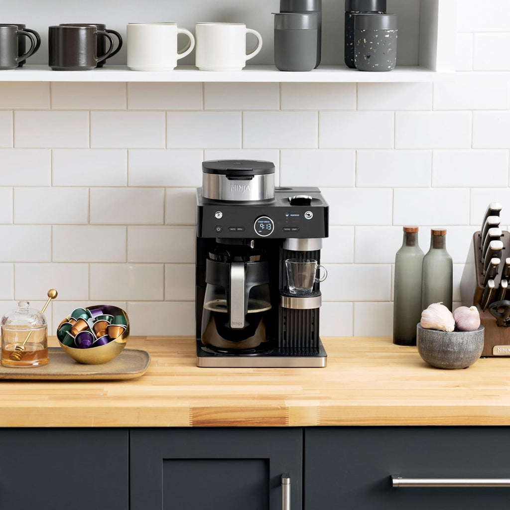 Espresso & Coffee Barista System, Single-Serve Coffee & Nespresso Capsule Compatible, 12-Cup Carafe, Built-in Frother H5677
