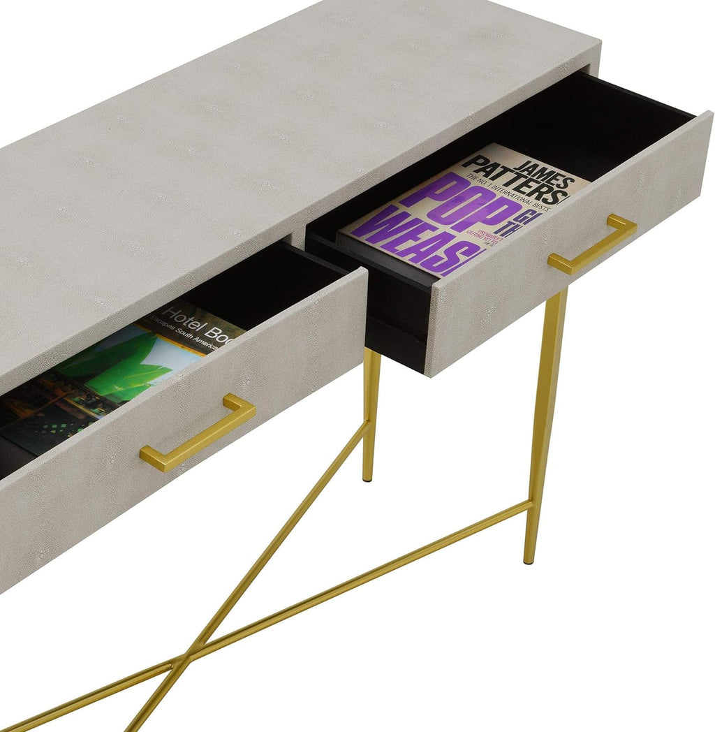 Beige/Gold Console Table R79298