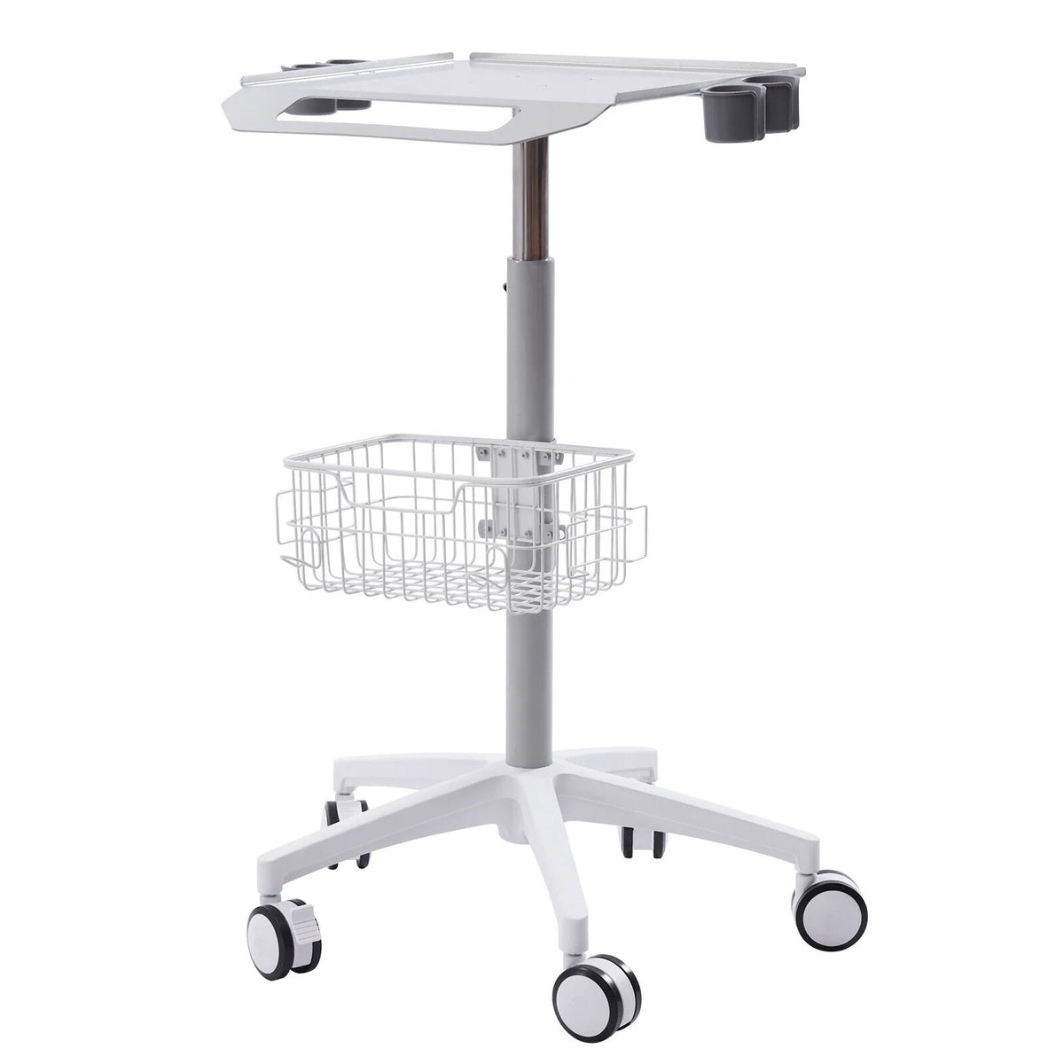 Medical Mobile Trolley Cart with Wheels & Basket Y537