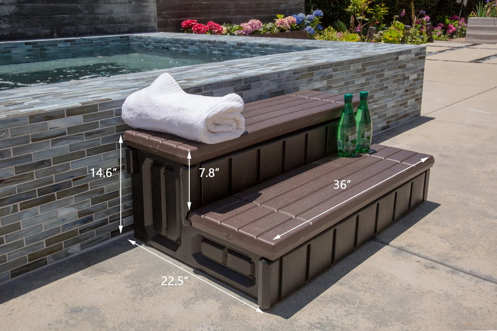 36 Spa Step Hot Tub and Spa 2-Step Storage Compartment U198