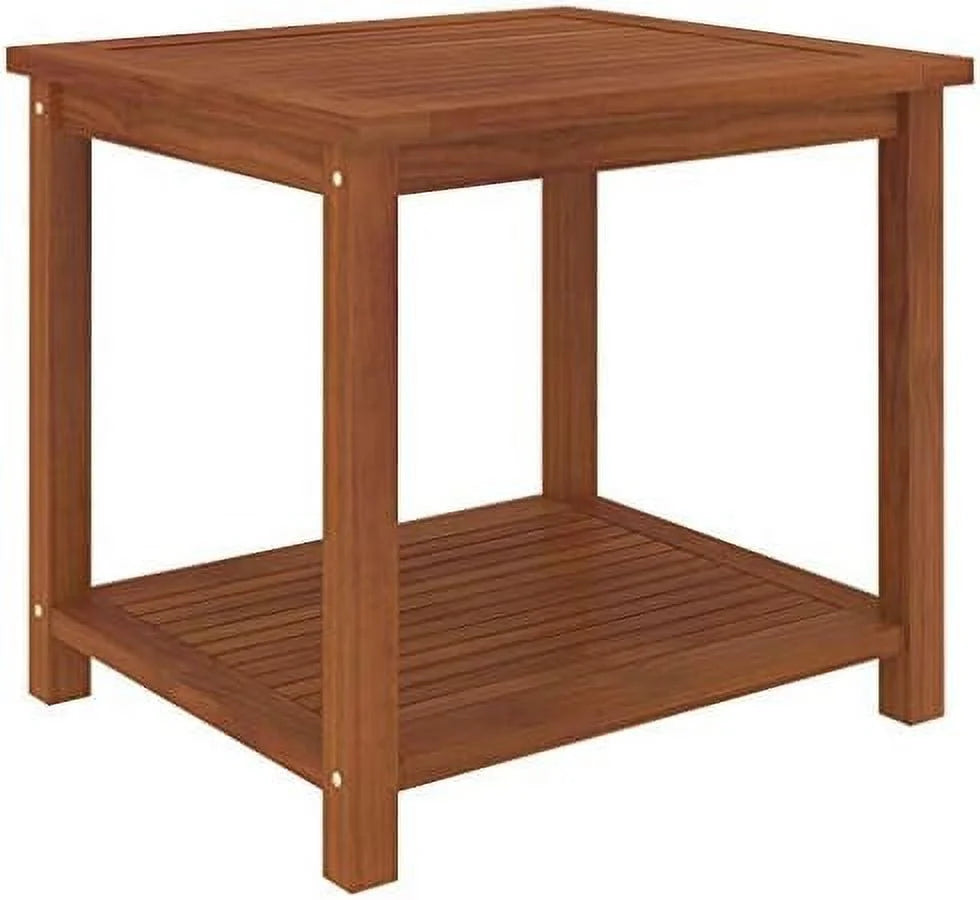 Rustic Solid Acacia Wood End Side Table J737