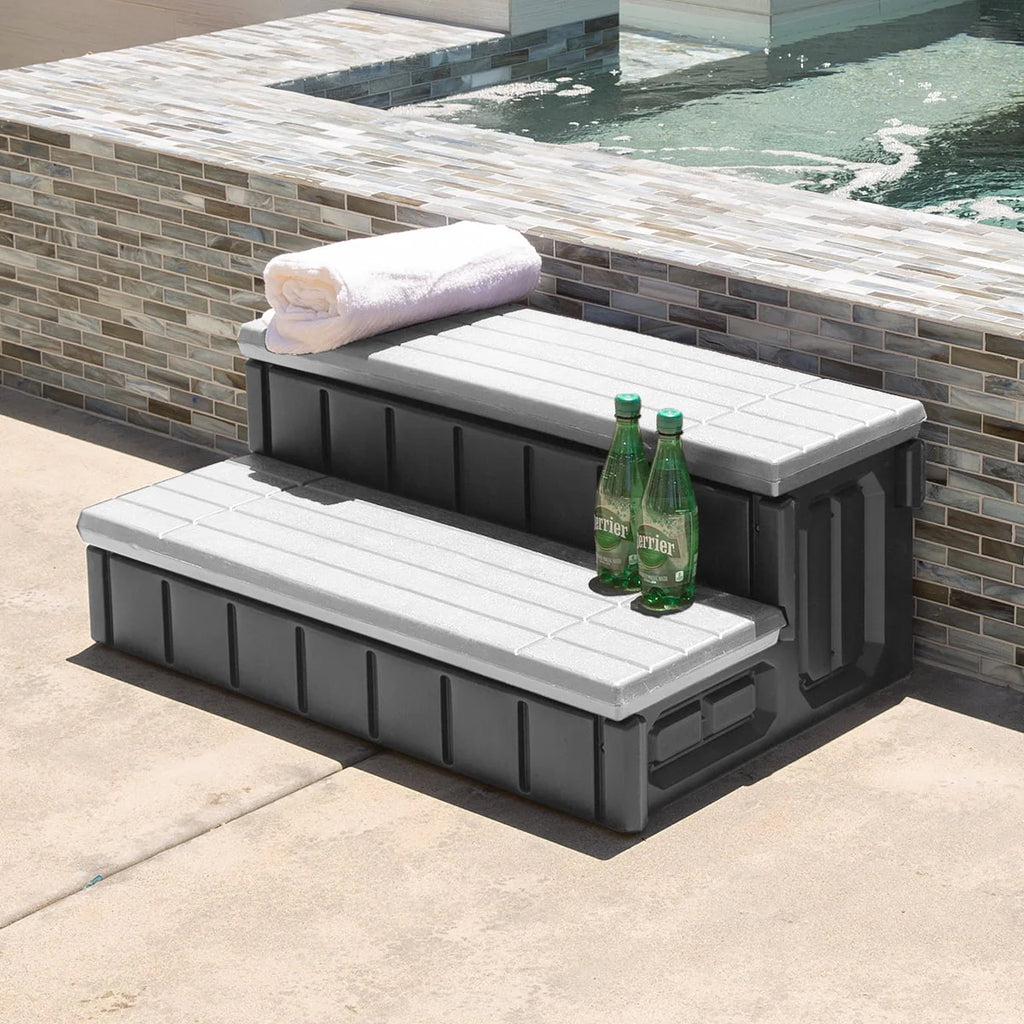 36 Spa Step Hot Tub and Spa 2-Step Storage Compartment U198