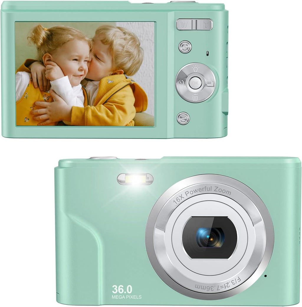 Green 36.0 MP Compact Digital Camera, Pack of 2 W715