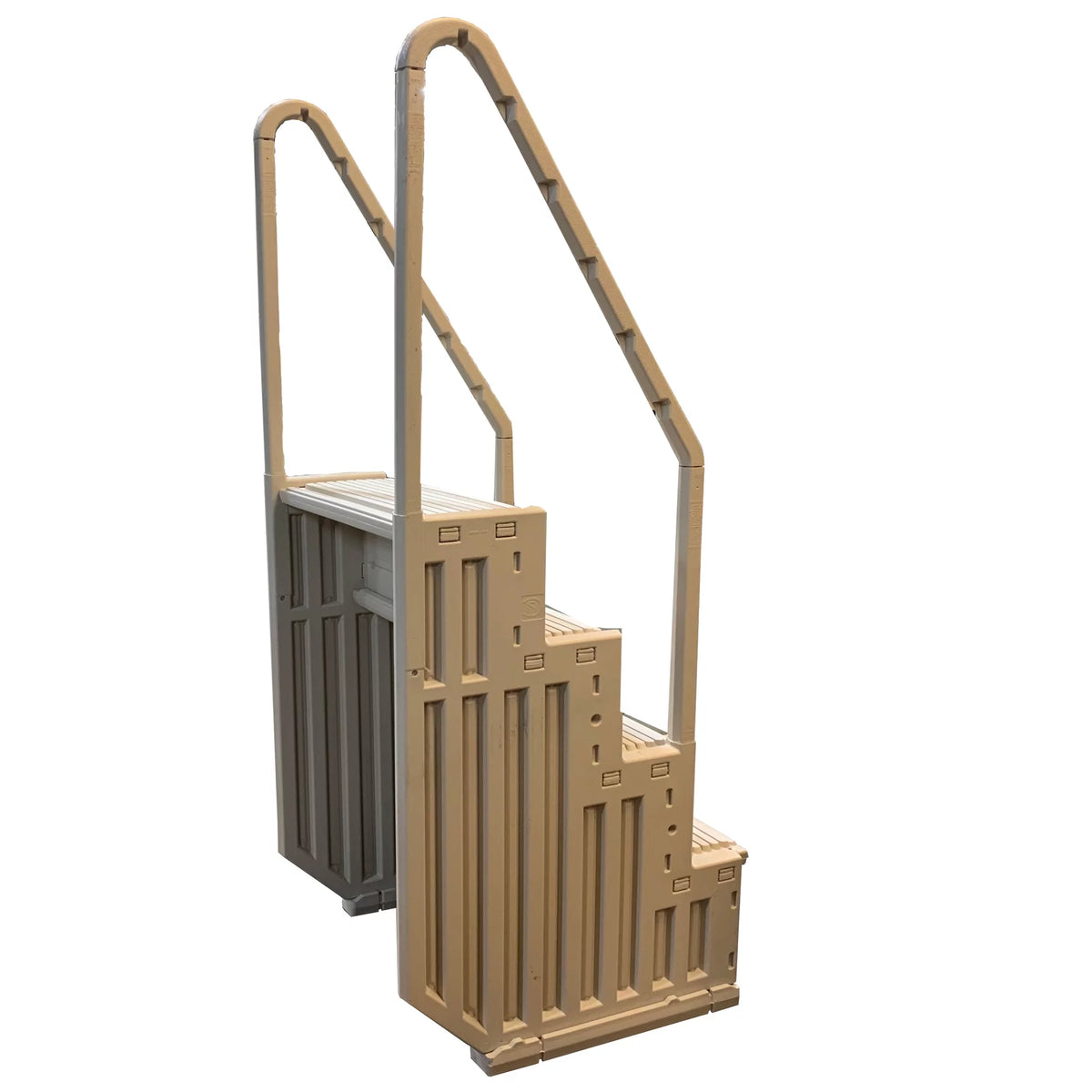 Above Ground Swimming Pool Ladder 4 Stair Step System Warm Gray L723940