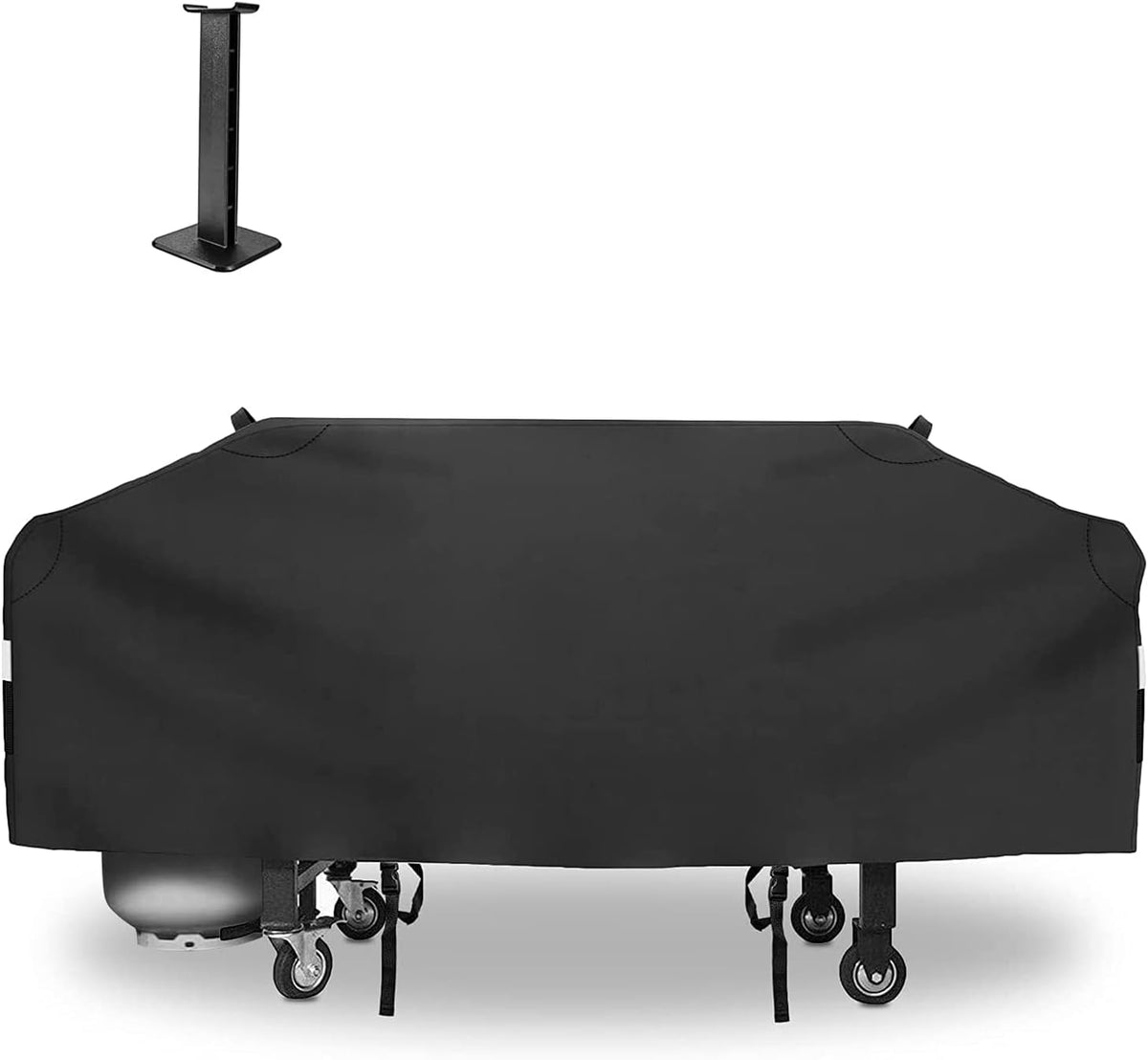 Black 600D Waterproof Griddle Cover with Support Pole J82211