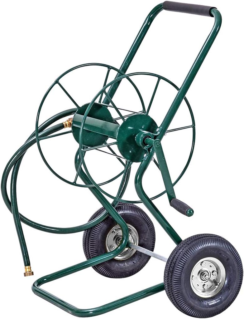 Steel Frame Garden Hose Reel Cart I877591