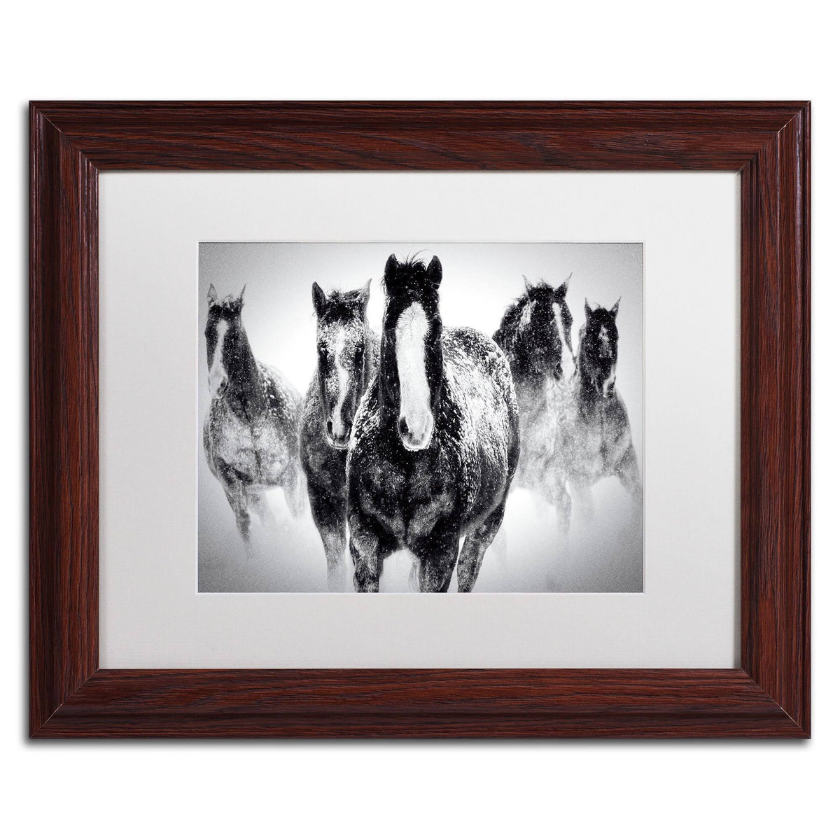 Winter Rumble Artwork Wood Frame, 16 by 20-Inch, White Matte B5210