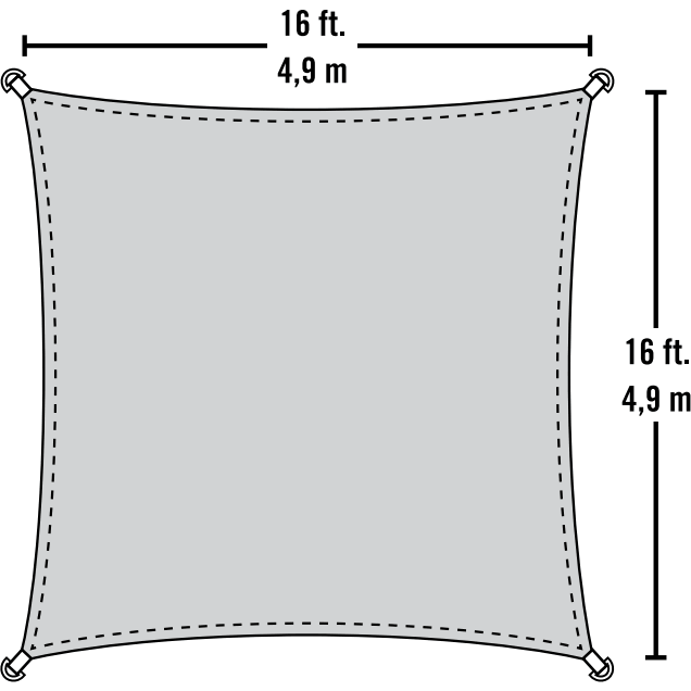 16ft Triangle Shade Sail Terracotta C171601