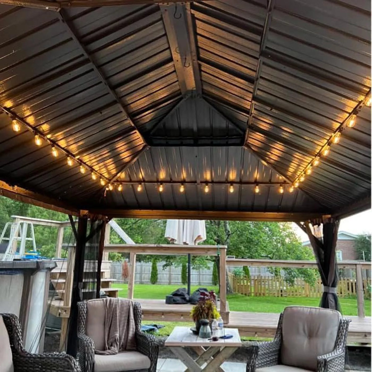 10x10x9.5ft Hardtop Gazebo Q635597