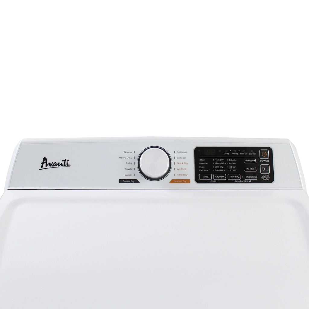 Front Load Electric Clothes Dryer 7.0 Cu. ft. White J611
