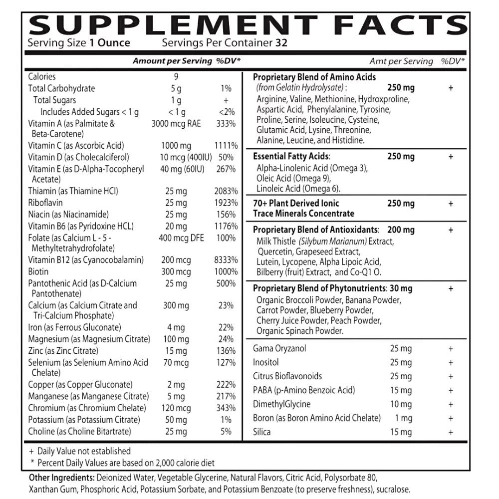 Liquid Vitamin and Mineral Supplement M504781
