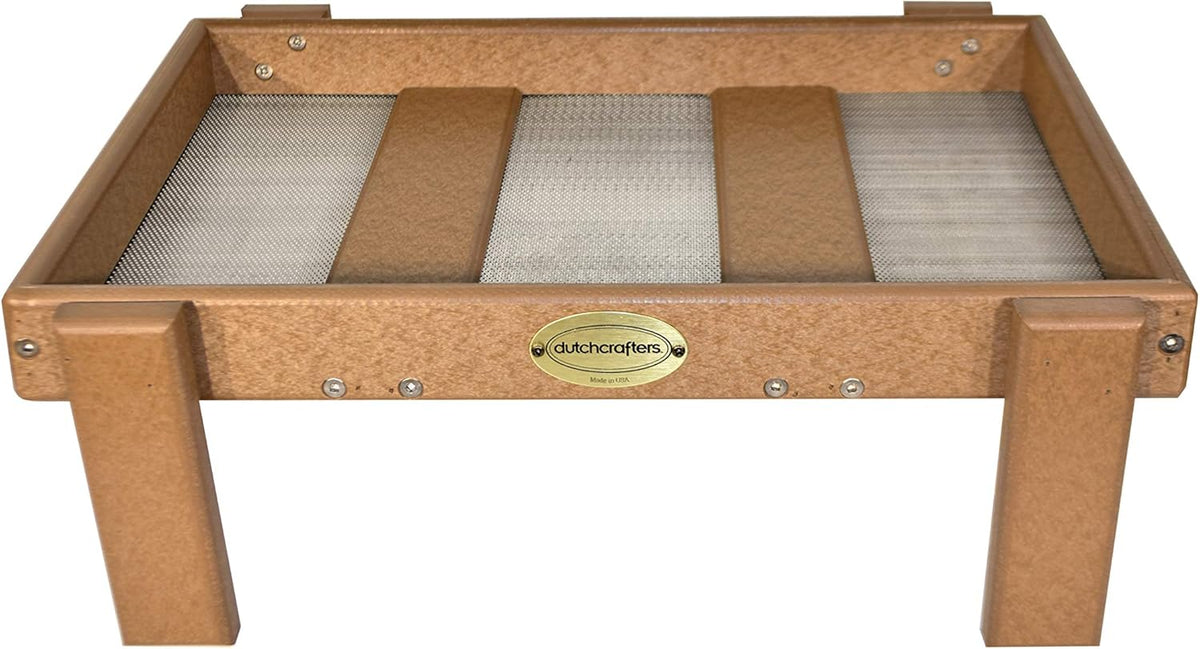 Plastic Platform Ground Bird Feeder Tray (Weathered Wood) W25812