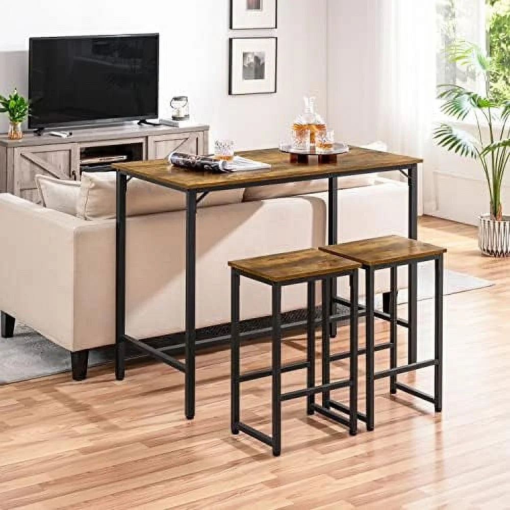 3 Piece Counter Height Dining Table with Stools Set of 2 R8864