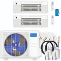 27,000 BTU 2 Zone Ceiling Cassette Ductless Air Conditioner and Heat Pump C209