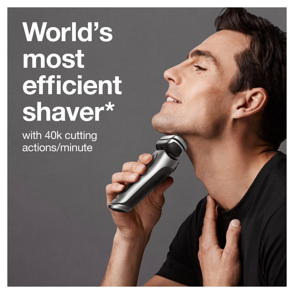 Wet Dry Rechargeable Electric Shaver with Clean Station B826