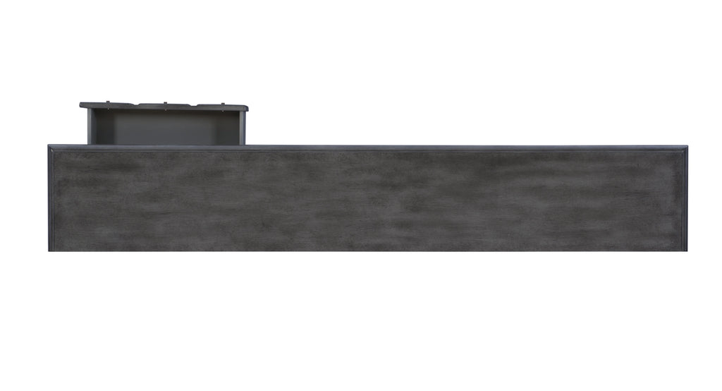 Gray 4-Drawer Console Table with Shelf I47165