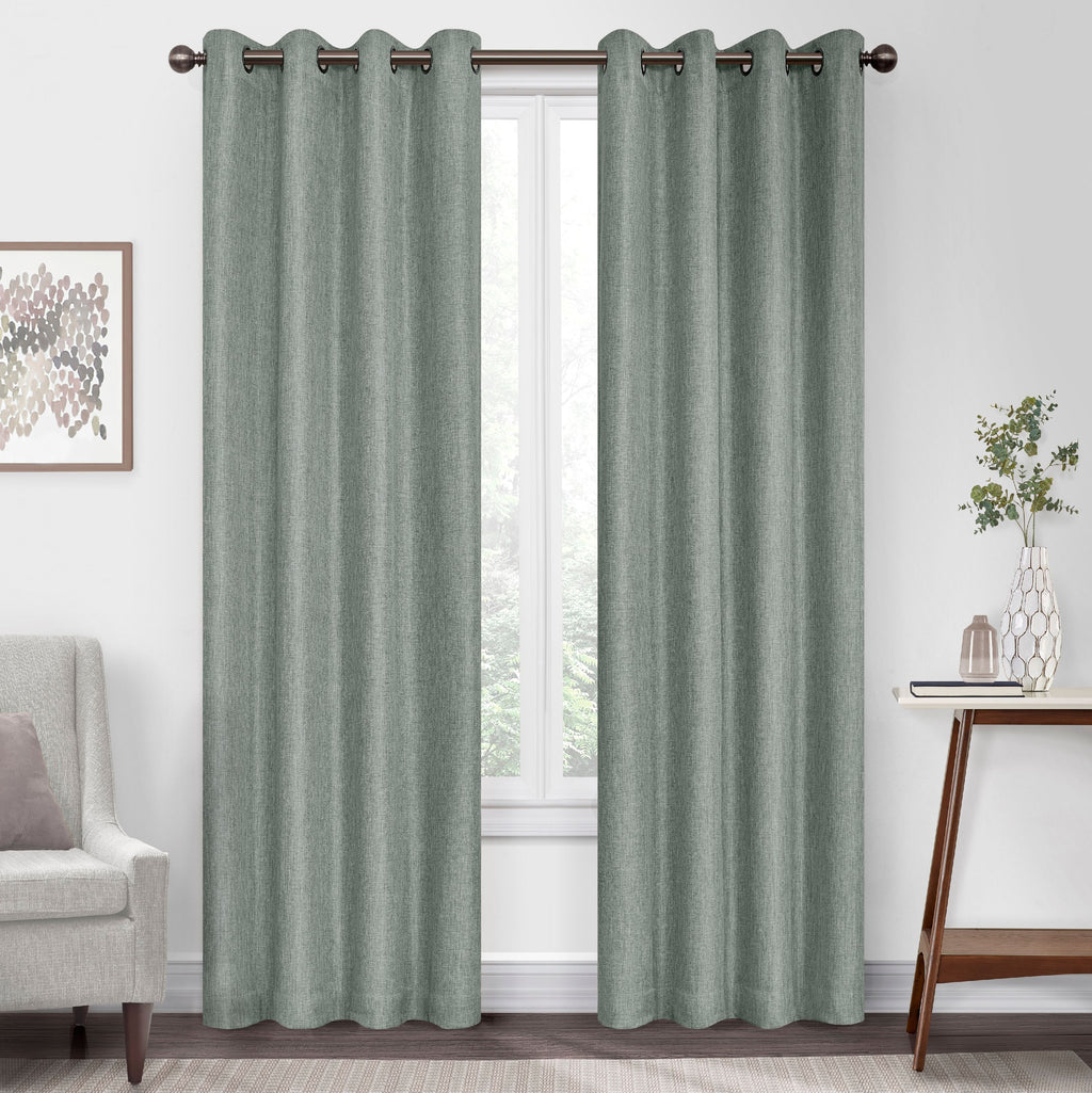 Celadon 50 x 95 Blackout Grommet Top Window Panel F8425