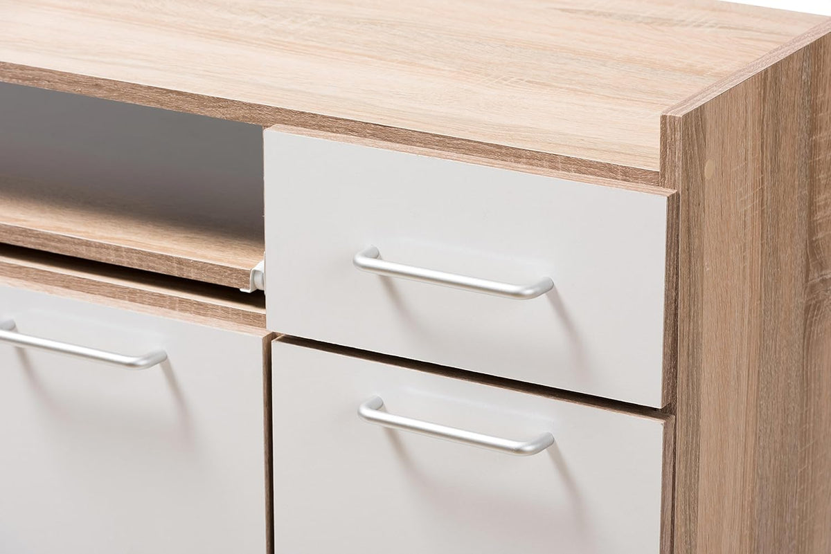 White/Oak Brown Kitchen Cabinet S671