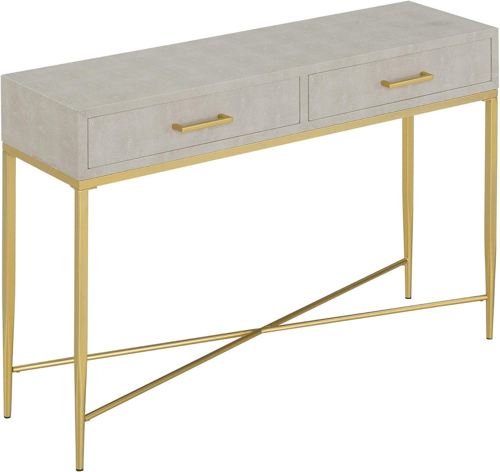 Beige/Gold Console Table R79298