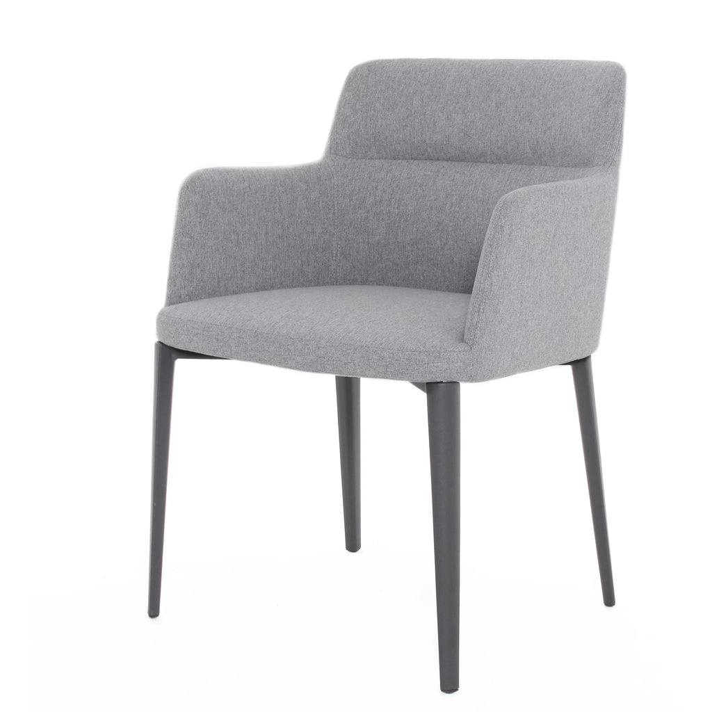 Light Grey Upholstered Arm Chair M22004