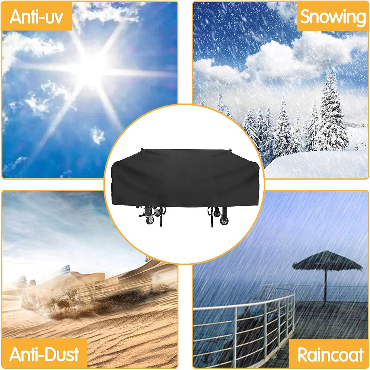 Black 600D Waterproof Griddle Cover with Support Pole J82211