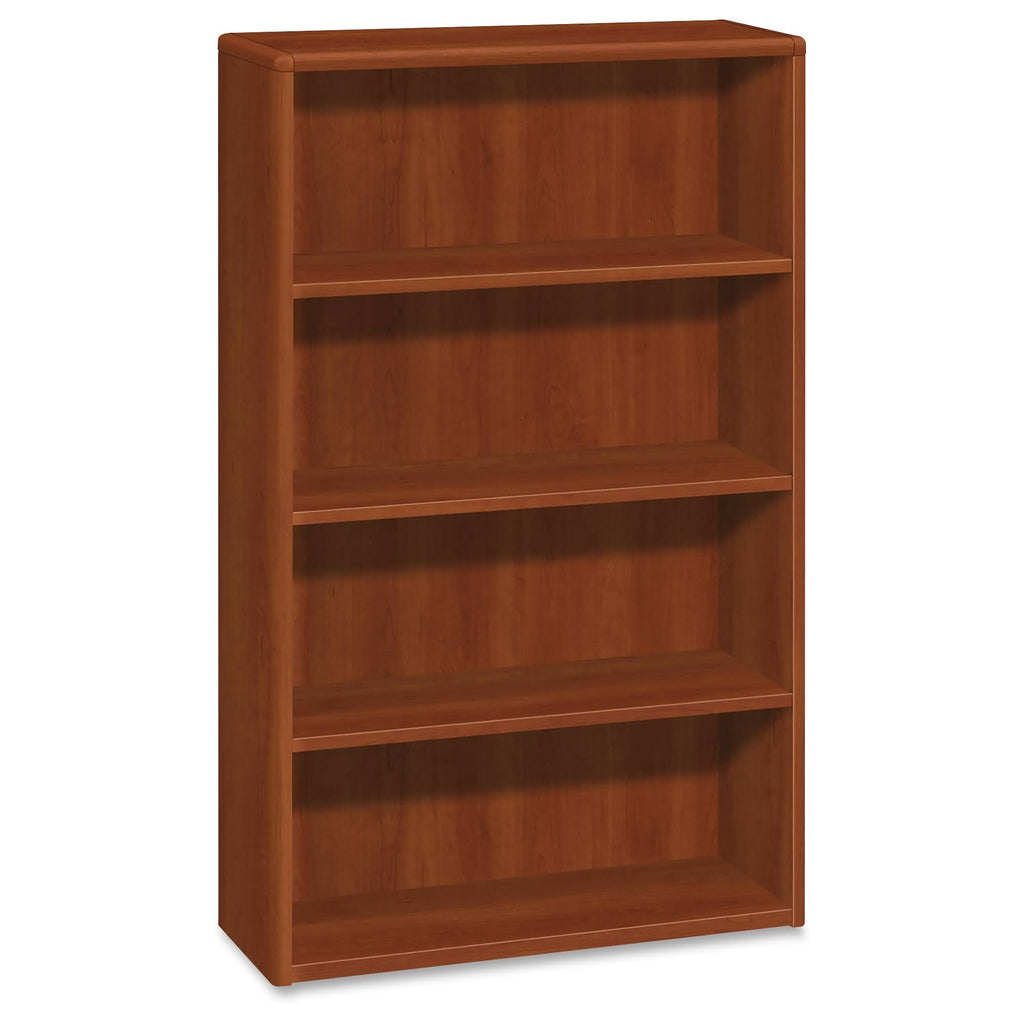 Wood Bookcase Four Shelf Cognac M7490