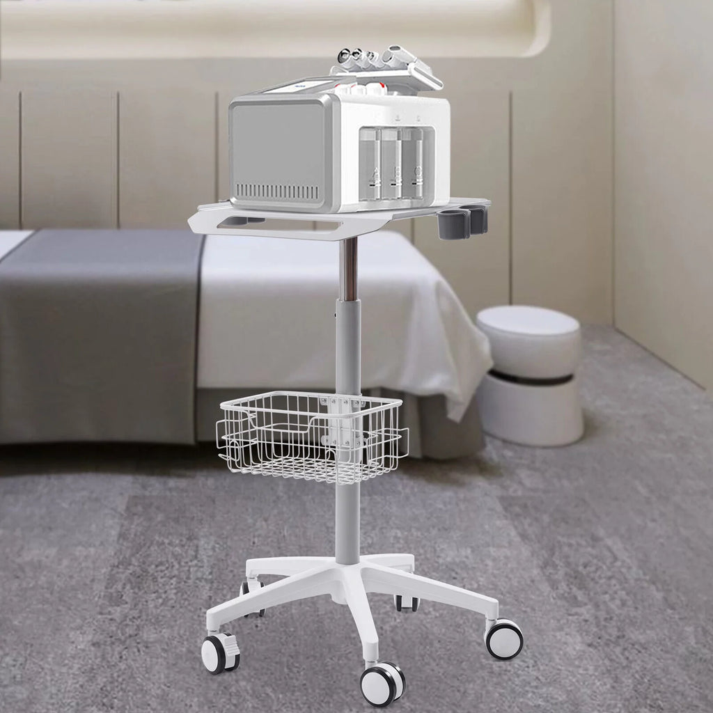 Medical Mobile Trolley Cart with Wheels & Basket Y537