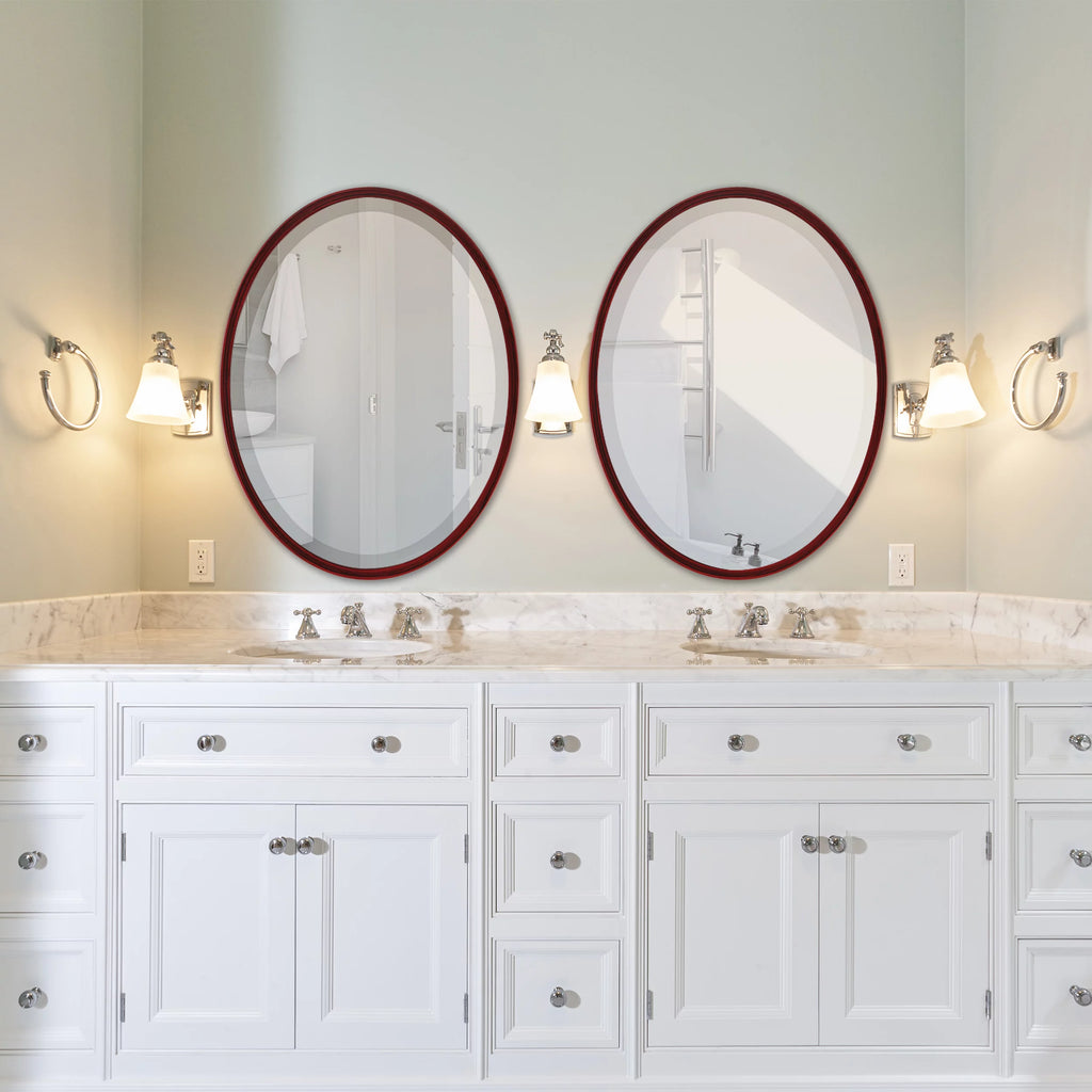 Black Cherry Oval Mirror S215