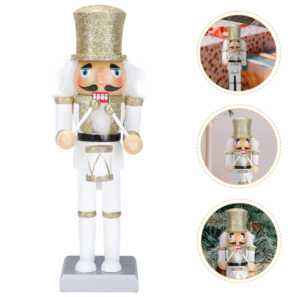 White Wooden Nutcracker Soldier Doll Christmas Decor H8242