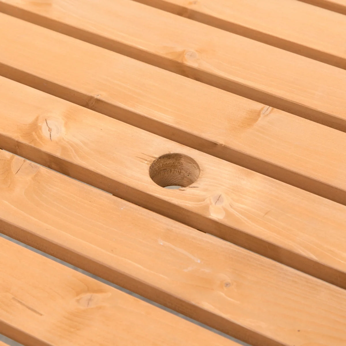 Wooden Round Picnic Table with Bench Z617309