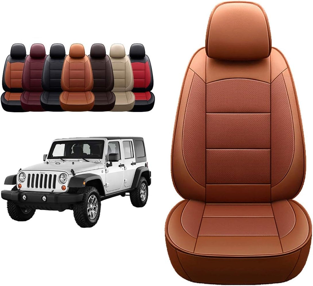 Black Leather Seat Covers for Wrangler JK 4-Door Q9551