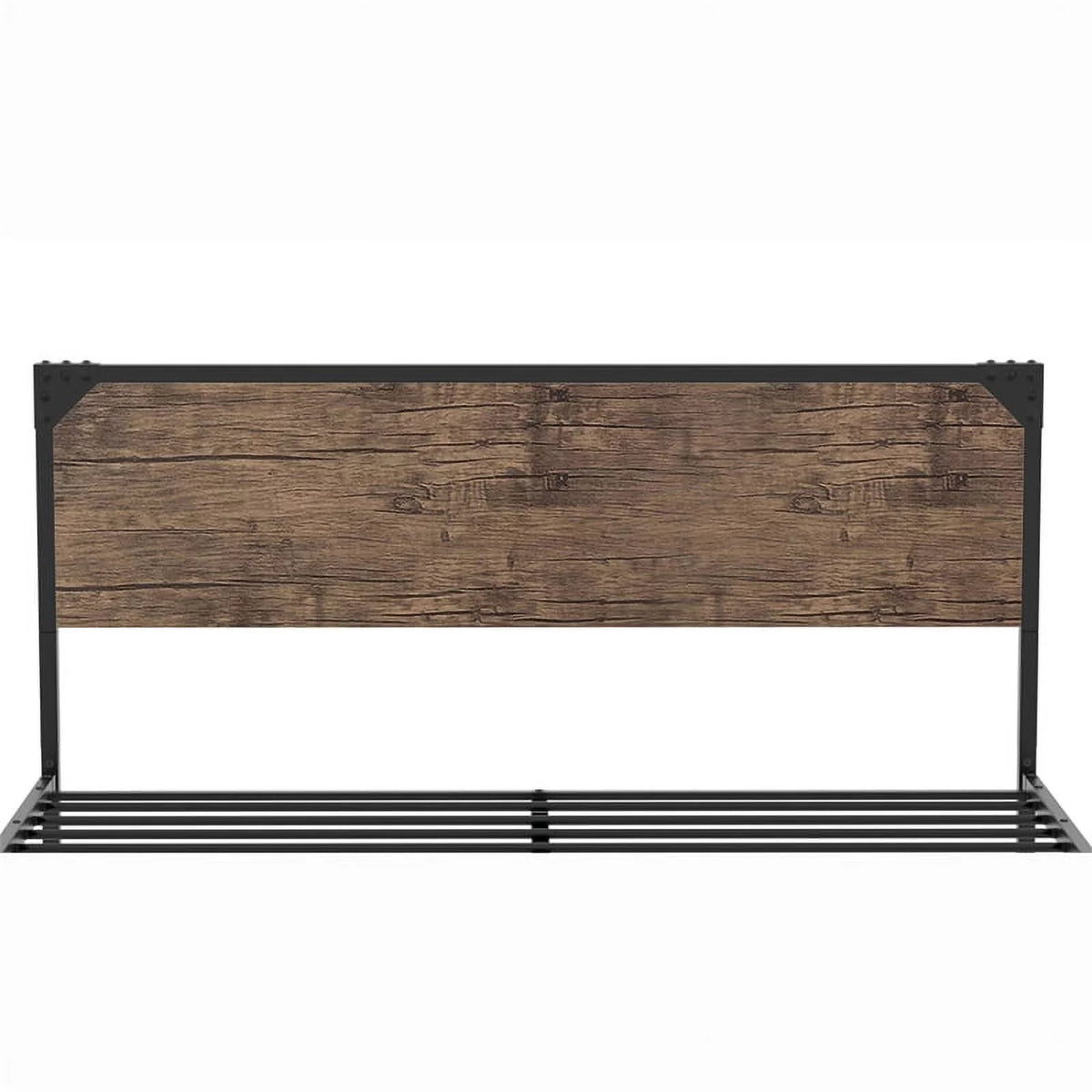 Queen Metal Platform Bed in Brown Q85499