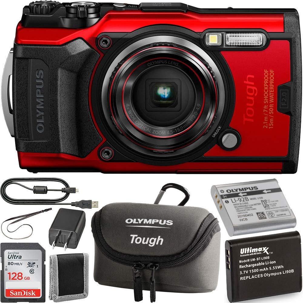 Red Digital Camera with Carrying Case and Starter Kit G5249