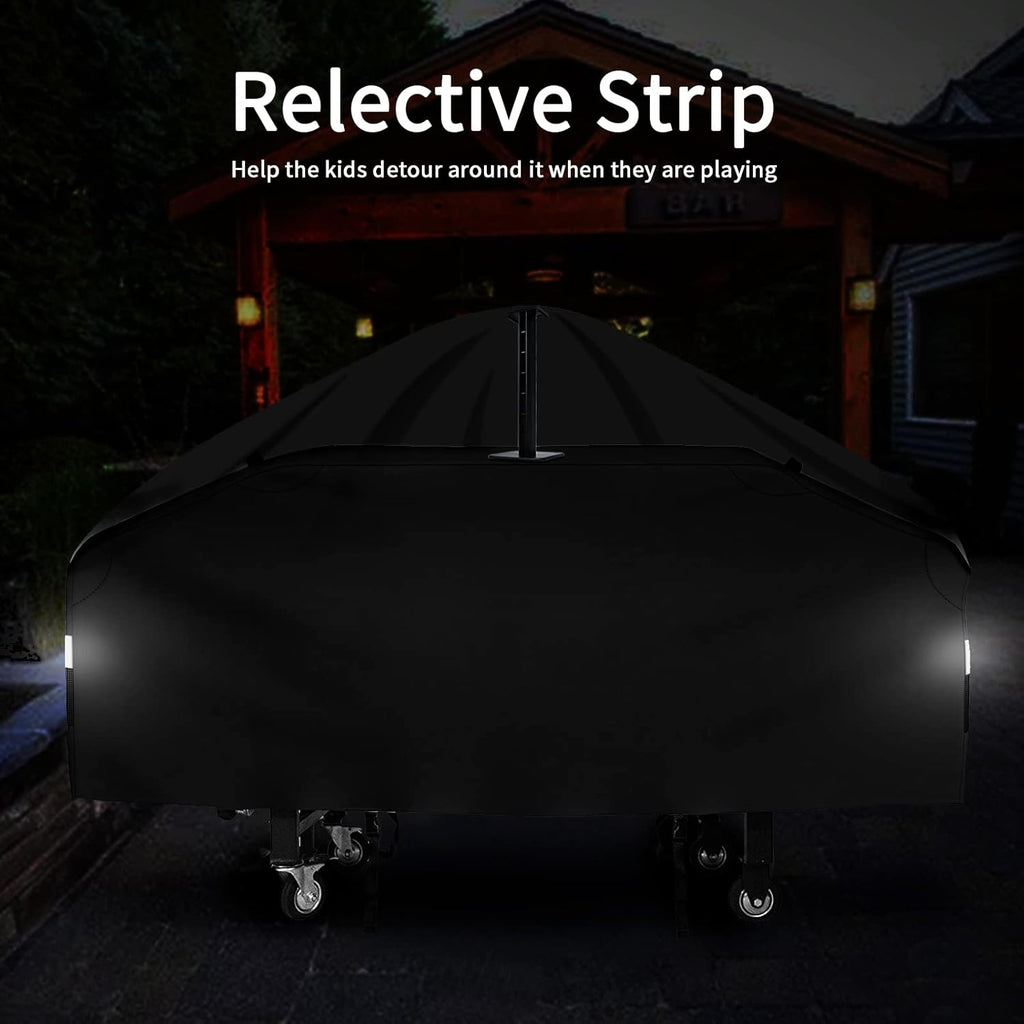 Black 600D Waterproof Griddle Cover with Support Pole J82211