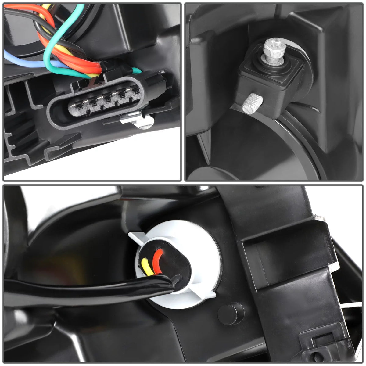 Black Housing Clear Corner Headlight Assembly Q7717