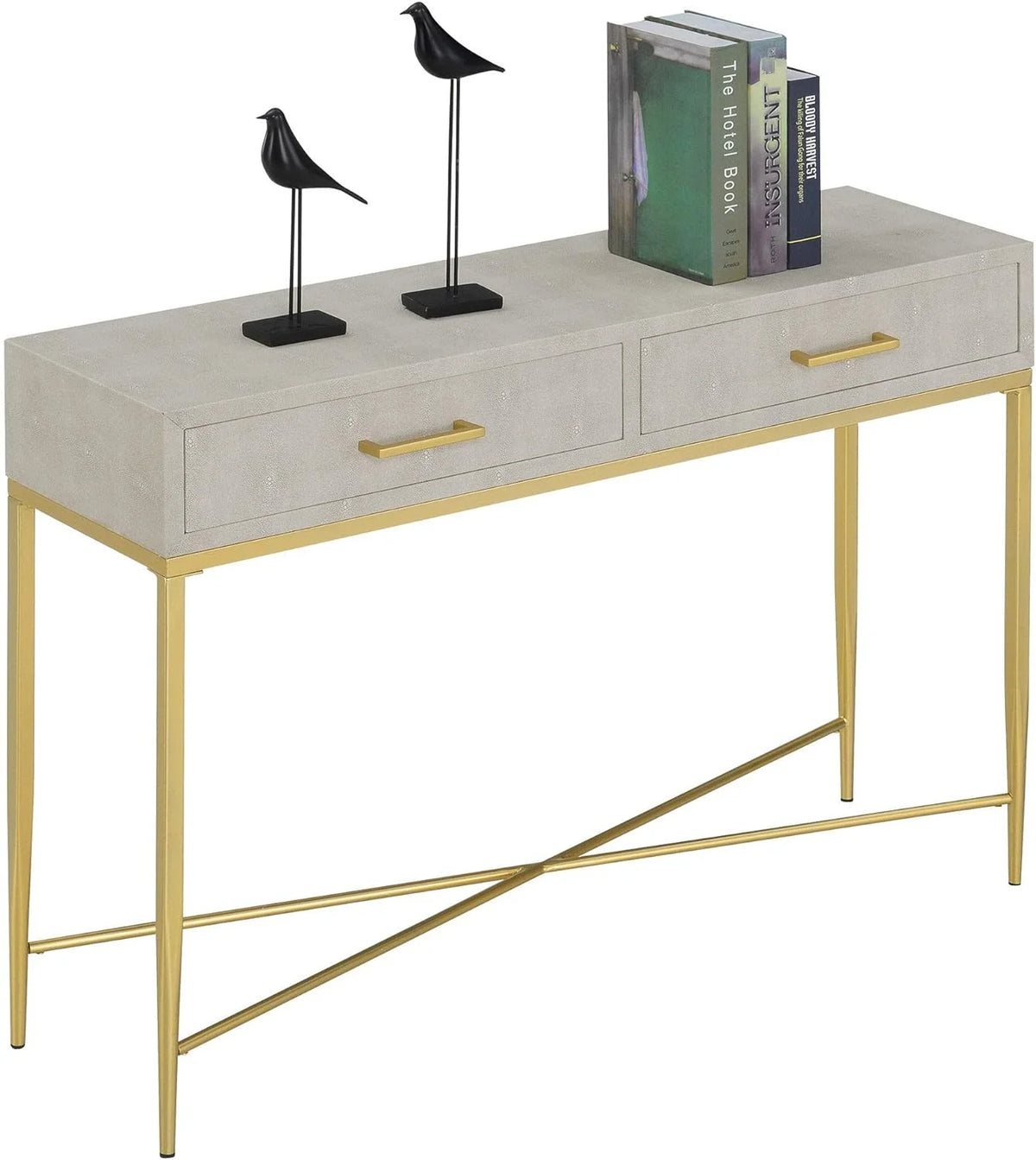 Beige/Gold Console Table R79298