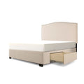 Ivory Fabric Upholstered 4-Drawer King Bed X550762