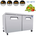 60" Stainless Steel Undercounter Work Top Refrigerator 18Cu.Ft B6071