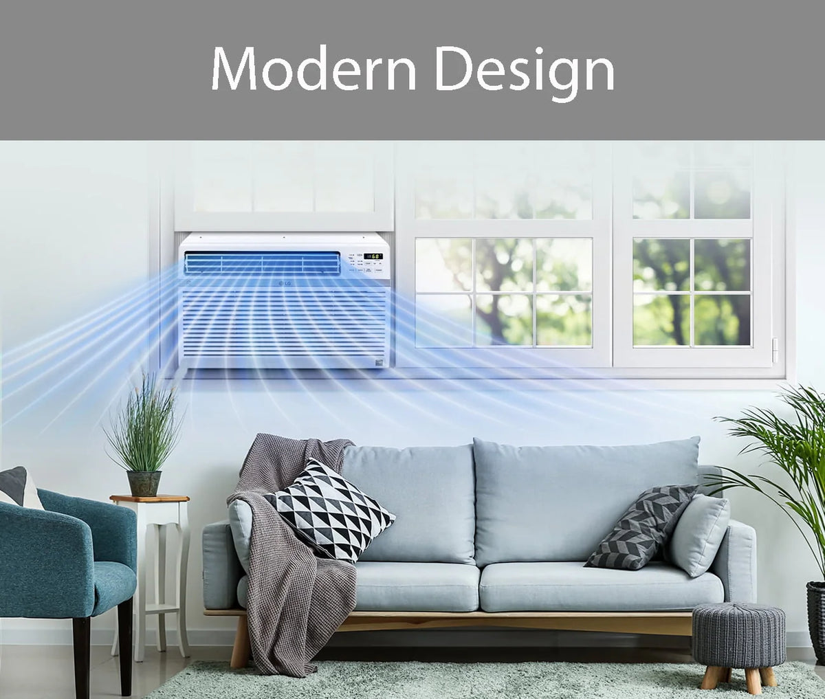 8,000 BTU Window-Mounted Air Conditioner with Remote Control I290434