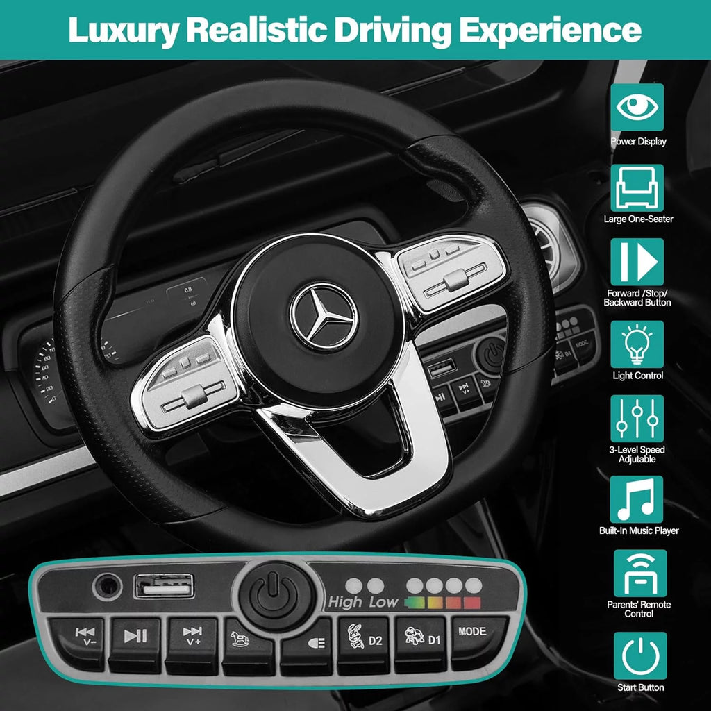 24v Battery Powered Toy Electric Car with Remote, Black V52849