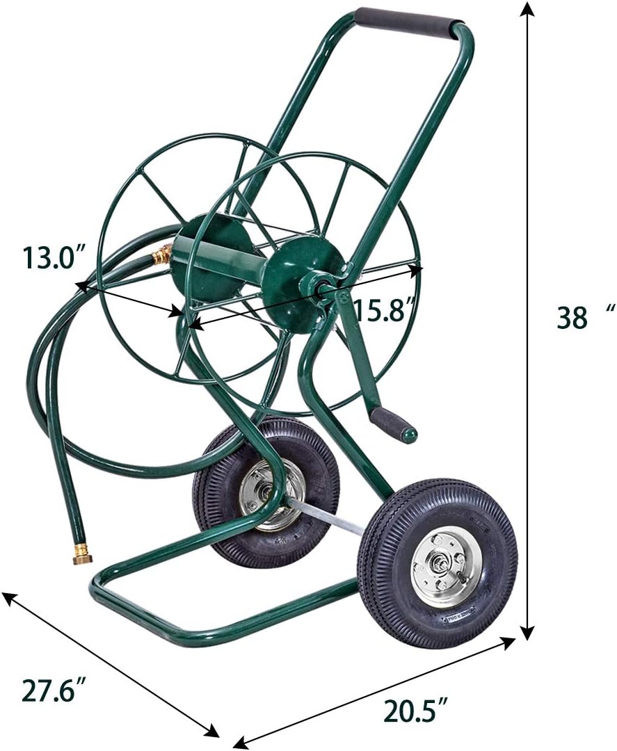 Steel Frame Garden Hose Reel Cart I877591