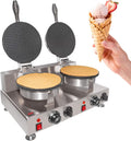 Stainless Steel 2-Head Waffle Cone Maker I219