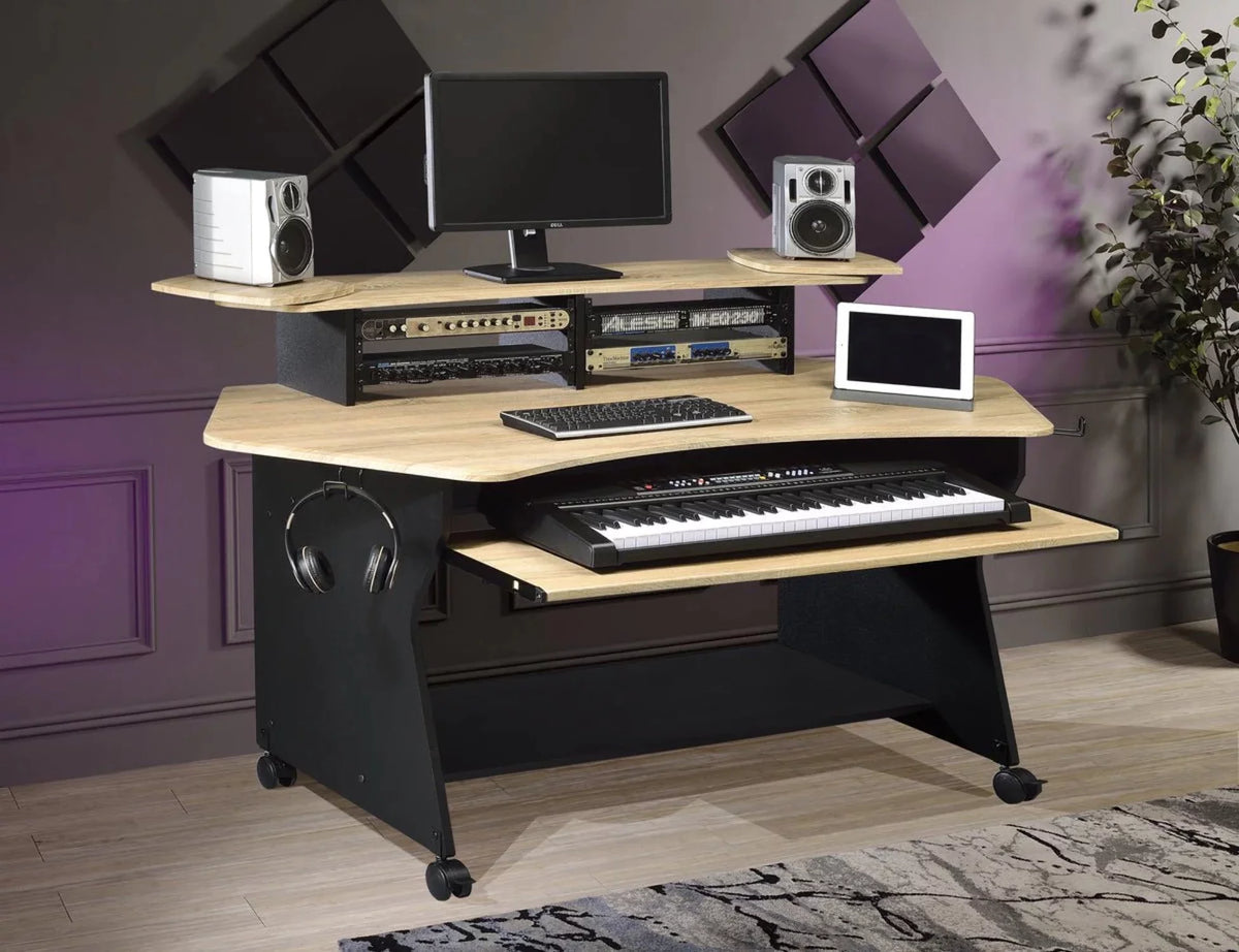 Music Recording Studio Desk Workstation with 2 x 4U Rack B27439