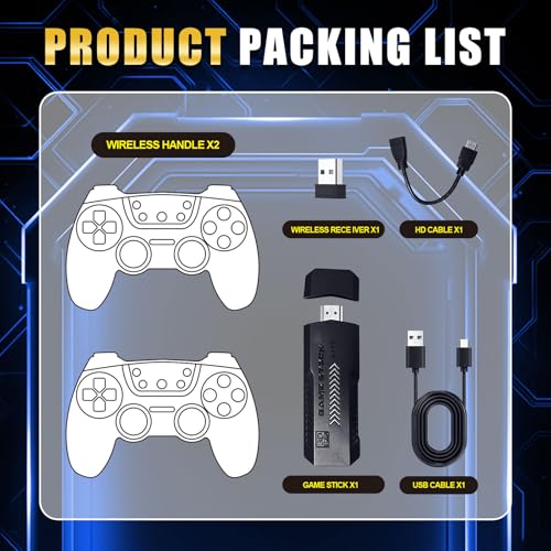 Retro Gaming Console with 64GB Plug & Play TV Stick U8979