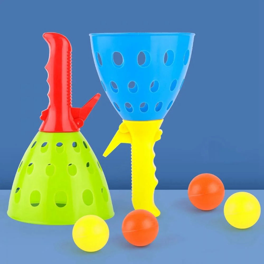 Catch Ball Game with 4 Catch Launcher Baskets and 8 Balls Y5248