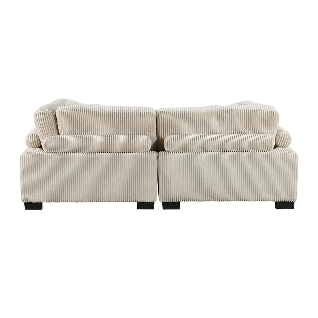 Beige Corduroy Loveseat R461