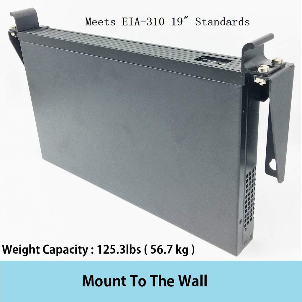 19 Inch 1U Heavy Duty Wall Mountable Server Rack Pack of 2 H54939
