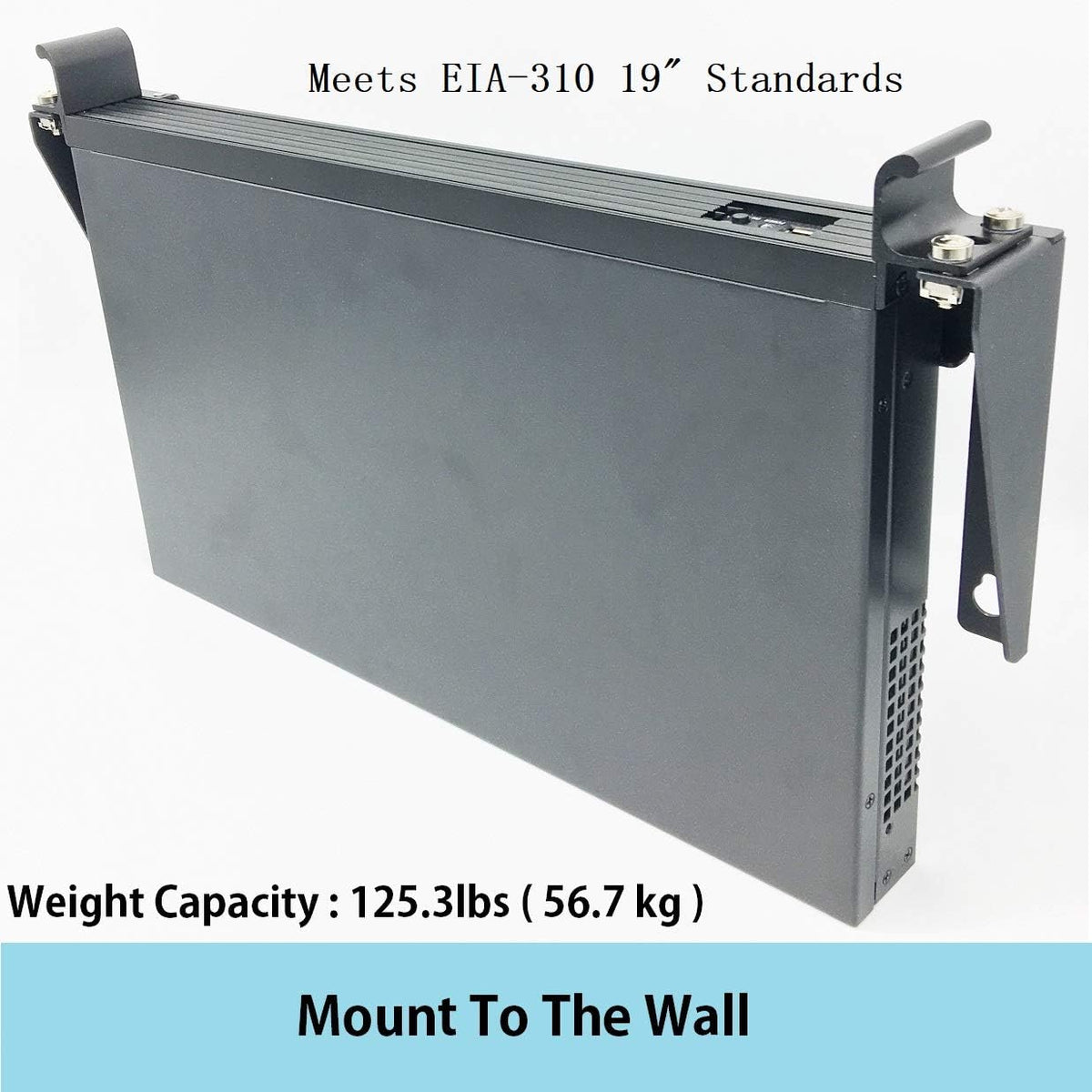 19 Inch 1U Heavy Duty Wall Mountable Server Rack Pack of 2 H54939