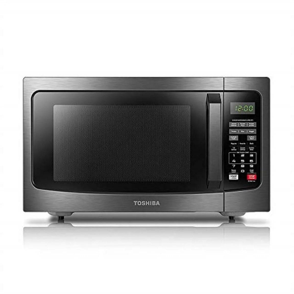 1.2 Cu.ft 1100W Black Stainless Steel Microwave Oven T4448