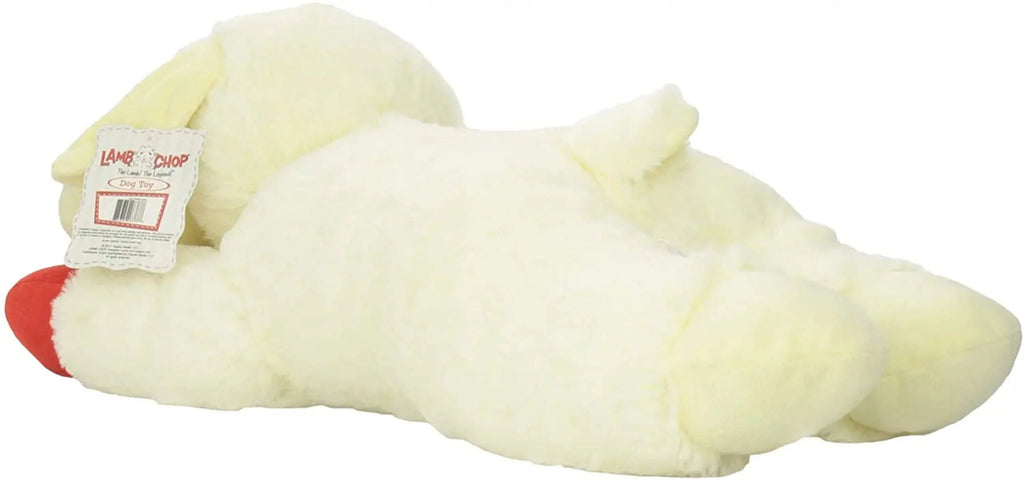 Jumbo White Plush Dog Toy with Squeaker, 24 inches I8348